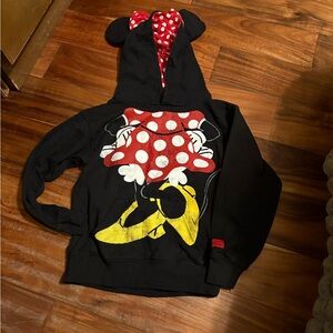 Disney Minnie Mouse Hoodie Kids Medium | Ear Hood Polka Dot Bow size medium k1